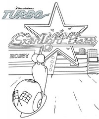 coloriage turbo l escargot starlight plaza